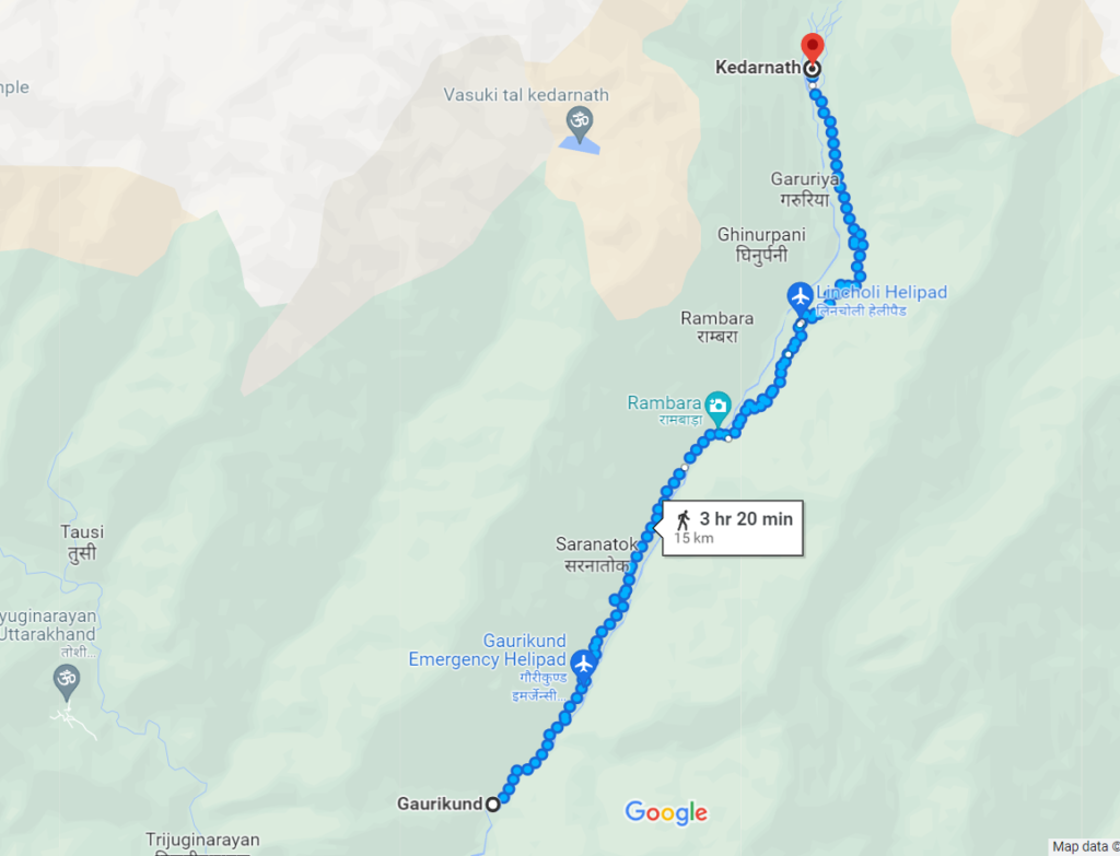 kedarnath to badrinath trek route
