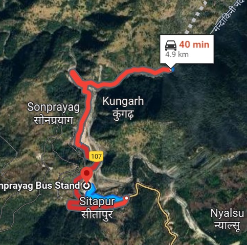 sonprayag to kedarnath trek distance